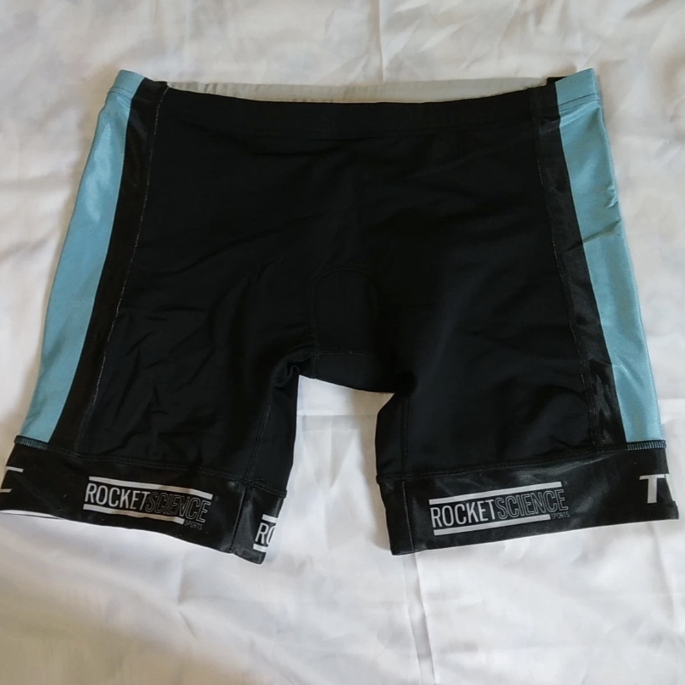 Black and Blue Athletic Shorts with Sleek Design